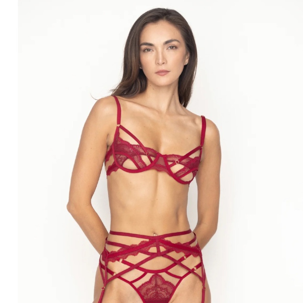 Bruna Red Lace Bra